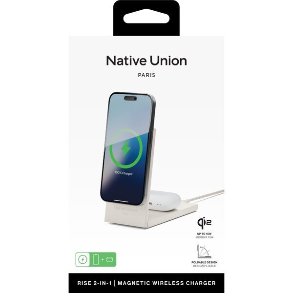 Native Union® Rise 2-in-1 Qi2 Wireless Charger