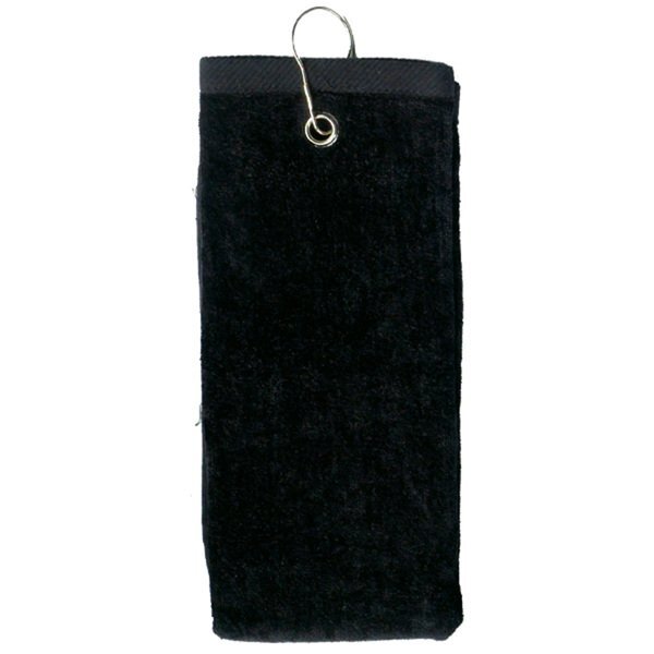 Tri-Fold Cotton Terry Velour Sports Towel, 16" x 25"