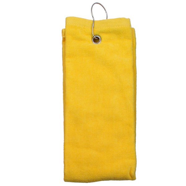 Tri-Fold Cotton Terry Velour Sports Towel, 16" x 25"