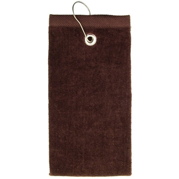 Tri-Fold Cotton Terry Velour Sports Towel, 16" x 25"