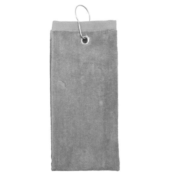 Tri-Fold Cotton Terry Velour Sports Towel, 16" x 25"