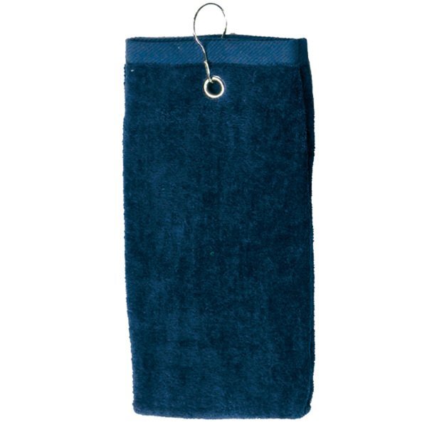 Tri-Fold Cotton Terry Velour Sports Towel, 16" x 25"