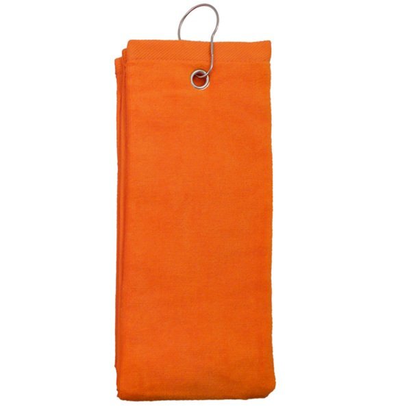 Tri-Fold Cotton Terry Velour Sports Towel, 16" x 25"