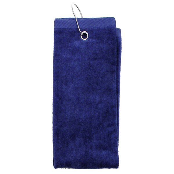 Tri-Fold Cotton Terry Velour Sports Towel, 16" x 25"