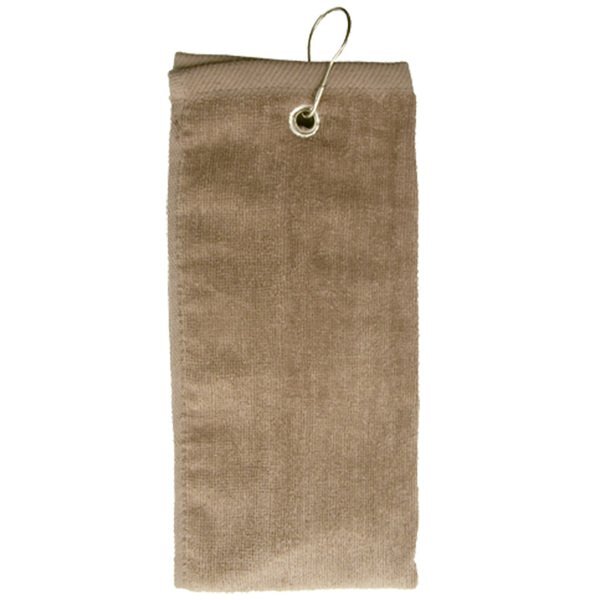 Tri-Fold Cotton Terry Velour Sports Towel, 16" x 25"