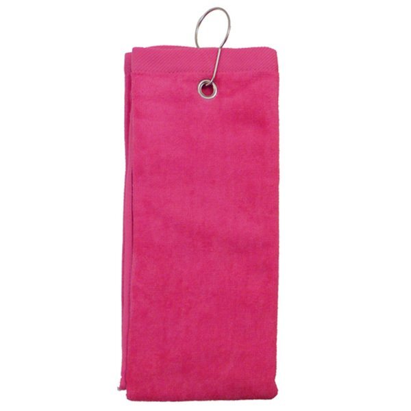 Tri-Fold Cotton Terry Velour Sports Towel, 16" x 25"
