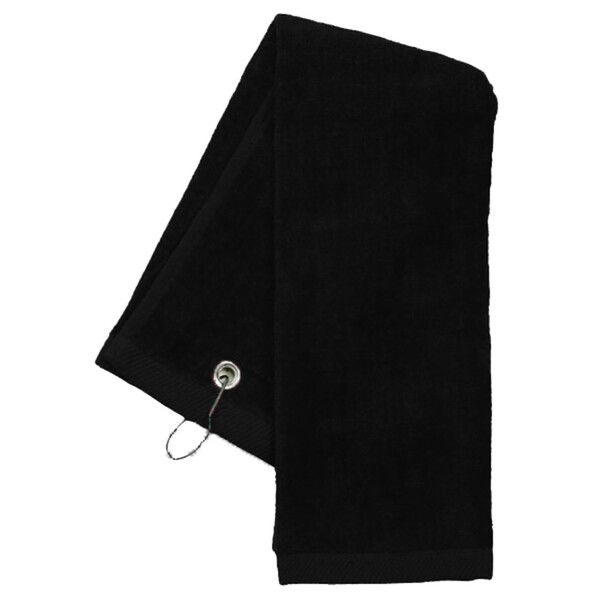 Tri-Fold Cotton Terry Velour Sports Towel, 16" x 25"