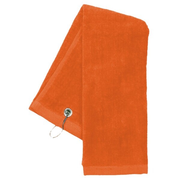 Tri-Fold Cotton Terry Velour Sports Towel, 16" x 25"