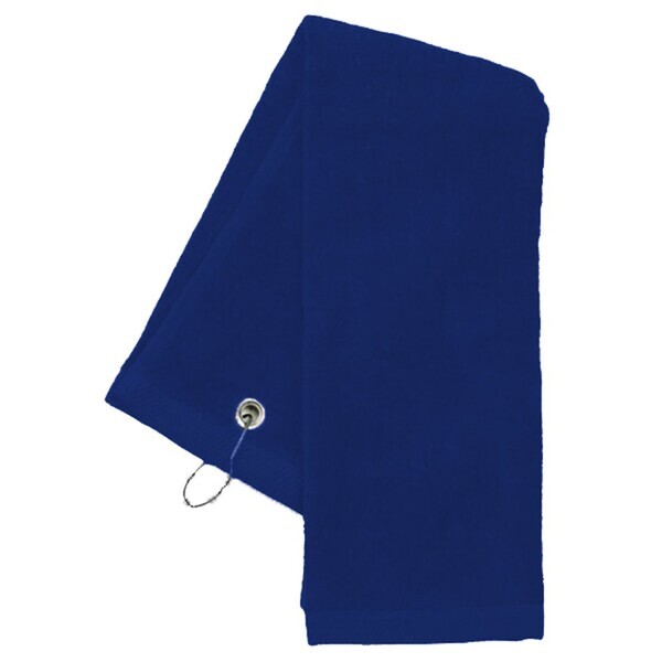 Tri-Fold Cotton Terry Velour Sports Towel, 16" x 25"