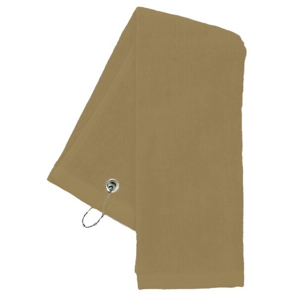 Tri-Fold Cotton Terry Velour Sports Towel, 16" x 25"