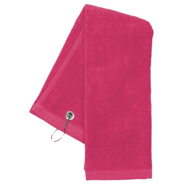 Tri-Fold Cotton Terry Velour Sports Towel, 16" x 25"