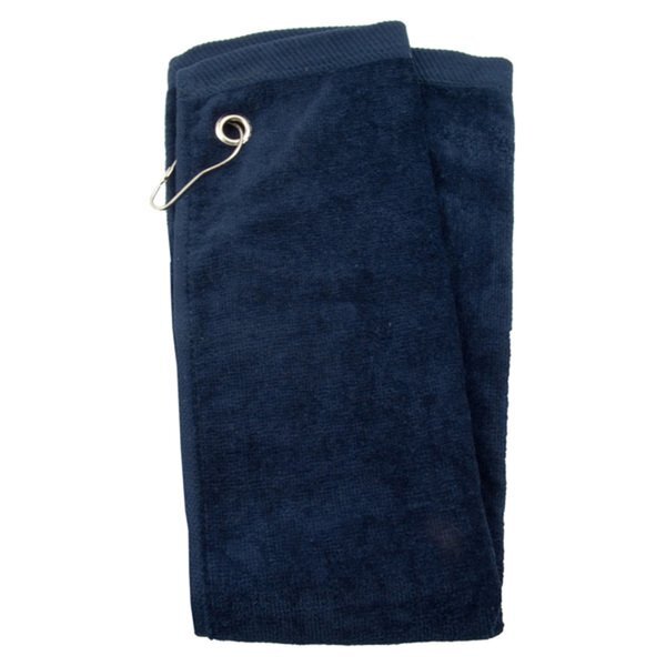 Corner Grommet Cotton Terry Velour Sports Towel, 16" x 25"