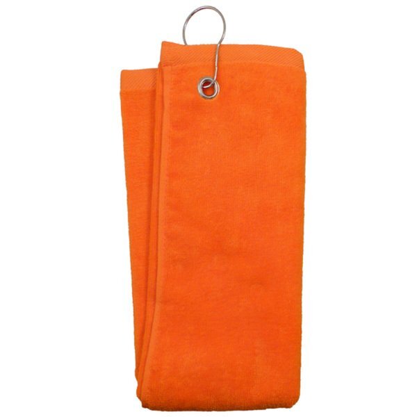 Corner Grommet Cotton Terry Velour Sports Towel, 16" x 25"