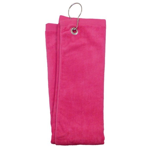 Corner Grommet Cotton Terry Velour Sports Towel, 16" x 25"