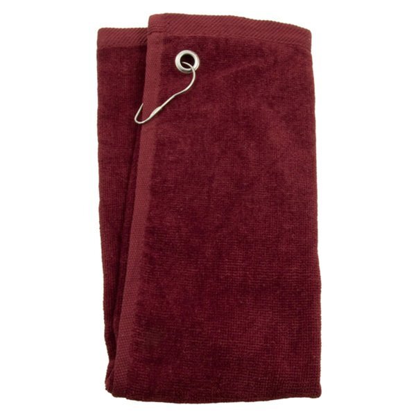 Corner Grommet Cotton Terry Velour Sports Towel, 16" x 25"