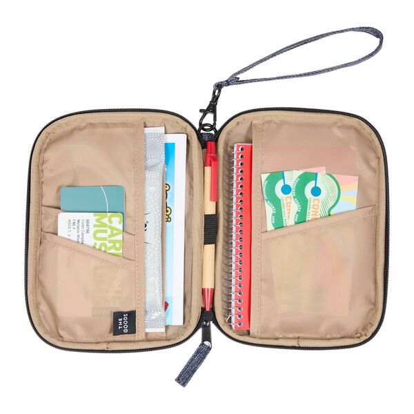 The Goods™ Navy Heather Recycled Travel Wallet