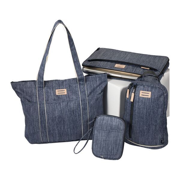 The Goods™ Navy Heather Recycled Travel Wallet