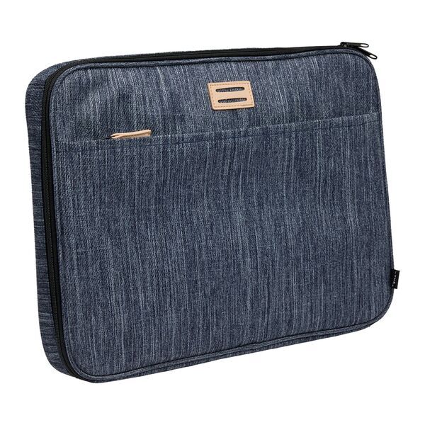 The Goods™ Navy Heather Recycled Mobile Office Laptop Case