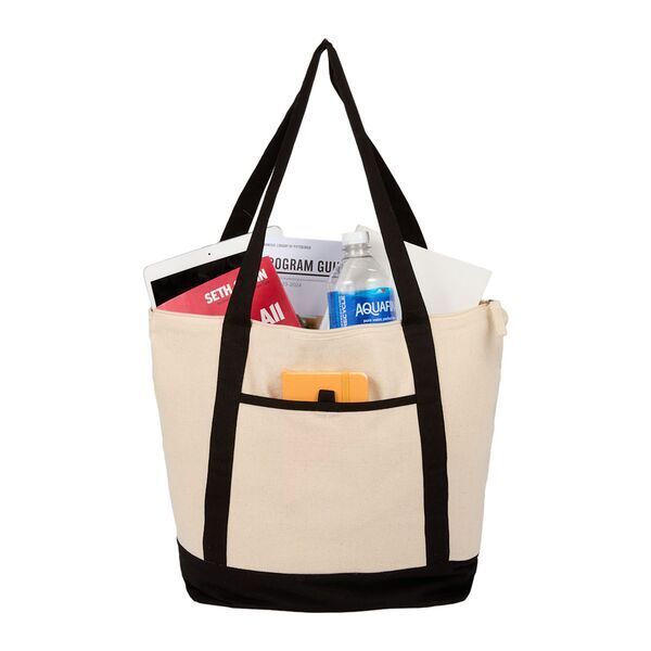 Isle 8oz. Organic Cotton Zippered Tote