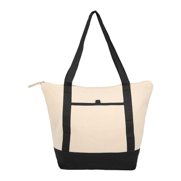 Isle 8oz. Organic Cotton Zippered Tote