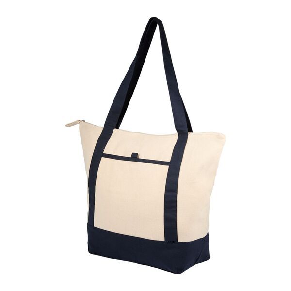 Isle 8oz. Organic Cotton Zippered Tote