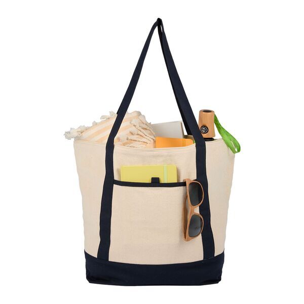 Isle 8oz. Organic Cotton Zippered Tote