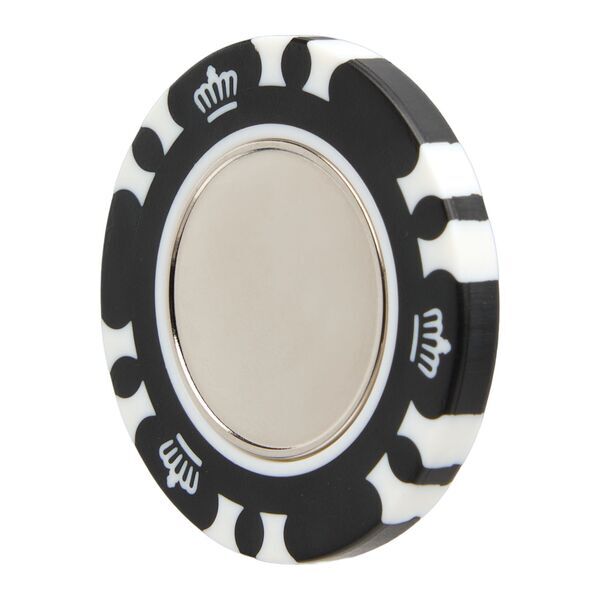 Recycled Poker Chip w/ Metal Ball Marker