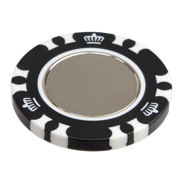 Recycled Poker Chip w/ Metal Ball Marker