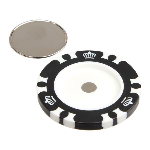 Recycled Poker Chip w/ Metal Ball Marker