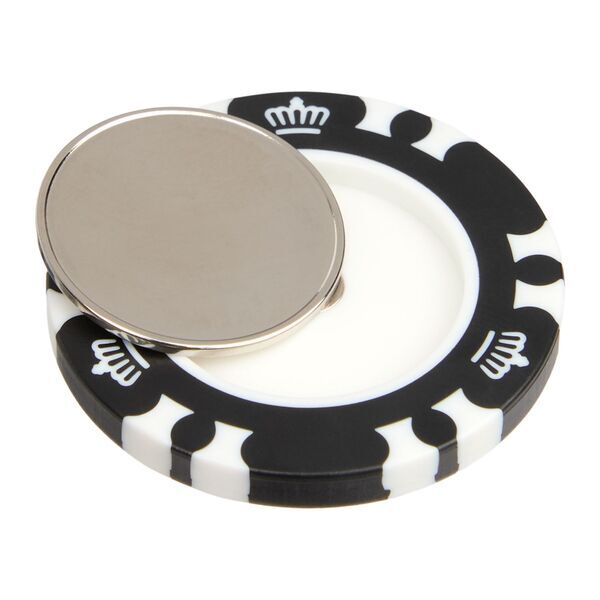 Recycled Poker Chip w/ Metal Ball Marker