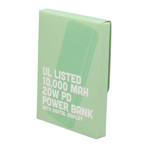 UL Listed 20W Digital Display Power Bank, 10000mAh