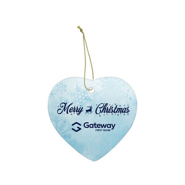 Heart Ceramic Holiday Ornament