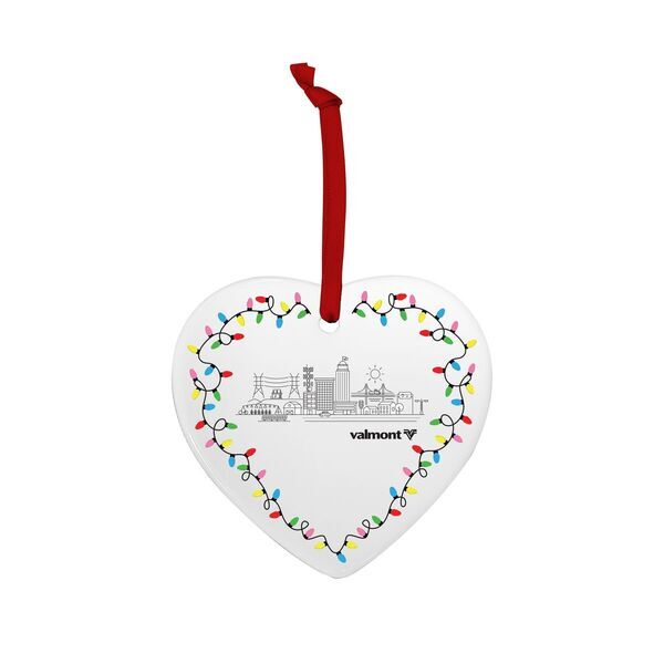 Heart Ceramic Holiday Ornament