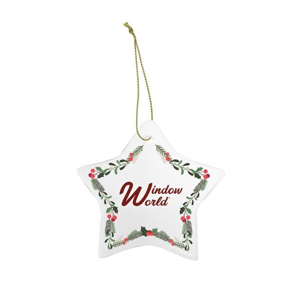 Star Ceramic Holiday Ornament