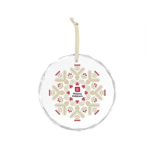 Faceted Glass Holiday Ornament