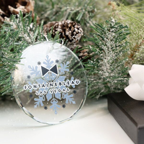Faceted Glass Holiday Ornament