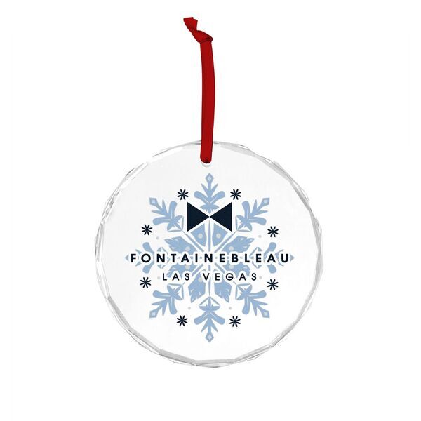 Faceted Glass Holiday Ornament