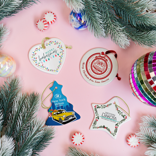 Round Ceramic Holiday Ornament