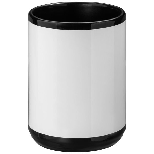 SimpliColor Black Ceramic Mug, 15oz.