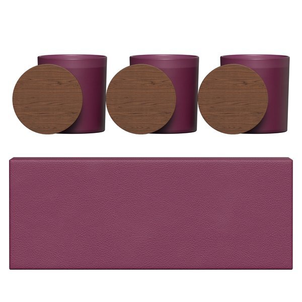Vista Glass Candle 3-Pack Set w/ Acacia Wood Lids