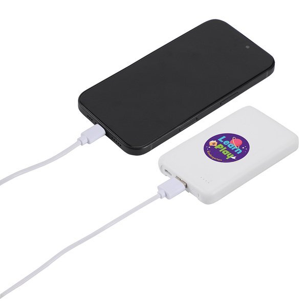 Guild UL Listed Power Bank w/ Built-In Cables, 5000mAh