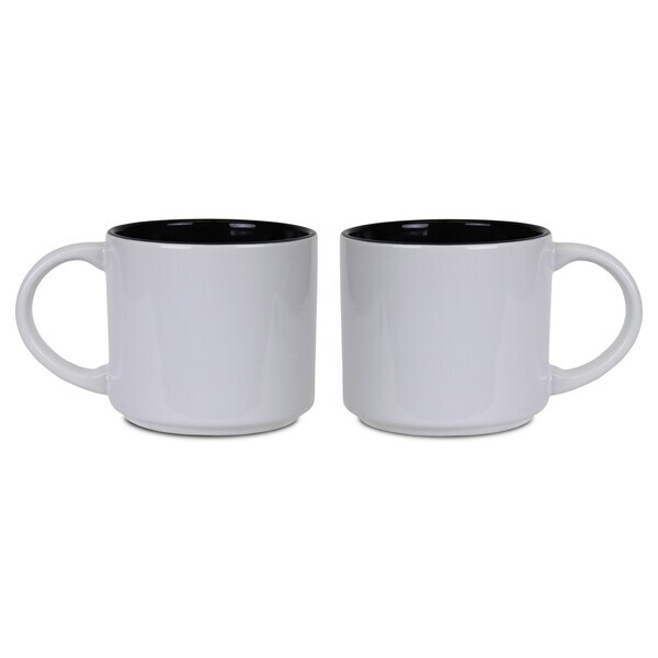 Metro Two Tone Gloss Ceramic Mug, 14oz.