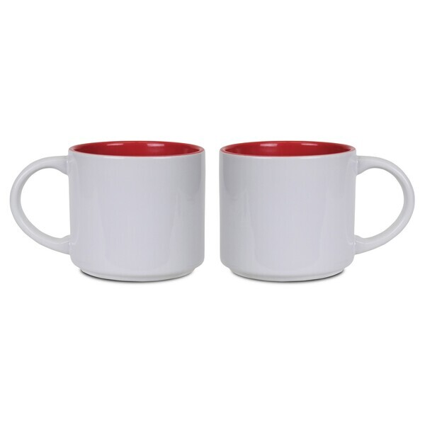 Metro Two Tone Gloss Ceramic Mug, 14oz.