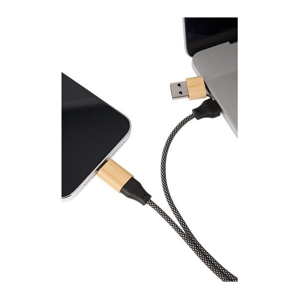 FSC® 100% Bamboo 5-in-1 100W Laptop Charging Cable