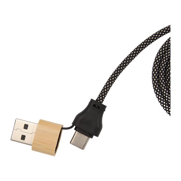 FSC® 100% Bamboo 5-in-1 100W Laptop Charging Cable