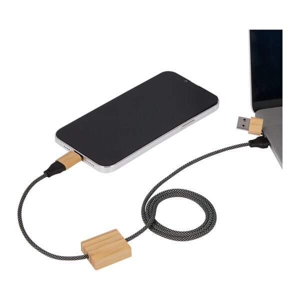 FSC® 100% Bamboo 5-in-1 100W Laptop Charging Cable