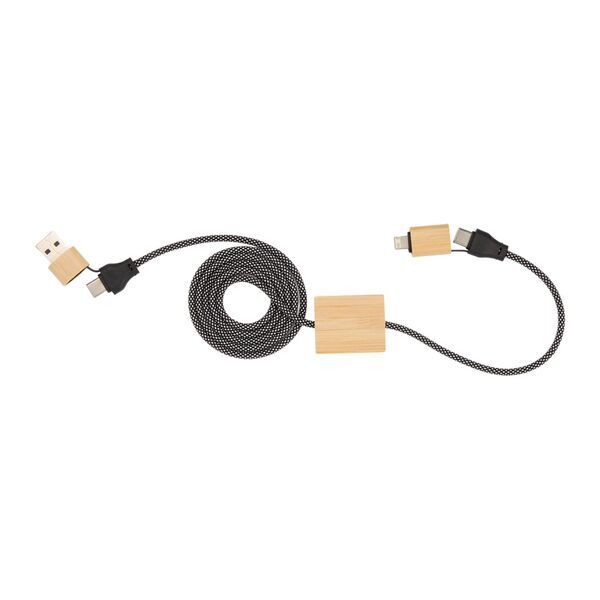 FSC® 100% Bamboo 5-in-1 100W Laptop Charging Cable