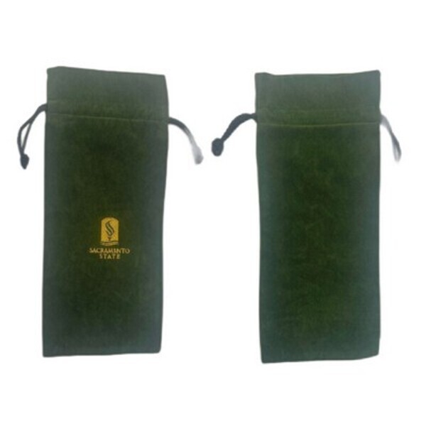 Velvet Tubular Drawstring Wine Bottle Bag