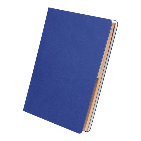 Theo Recycled PU Notebook w/ Kraft Paper & Sticky Notes