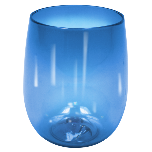 Shatterproof Plastic Full Color Stemless Wine Glass, 12oz.